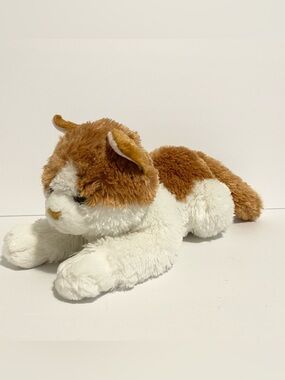 Aurora Orange Kitty Cat Plush Realistic Stuffed Animal Toy 10” Flopsies Floppy